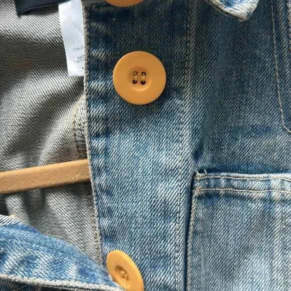 MARC by MARC JACOBS Y2K Size 6 Blue Cotton Distressed Jean Jacket - Picture 8 of 9